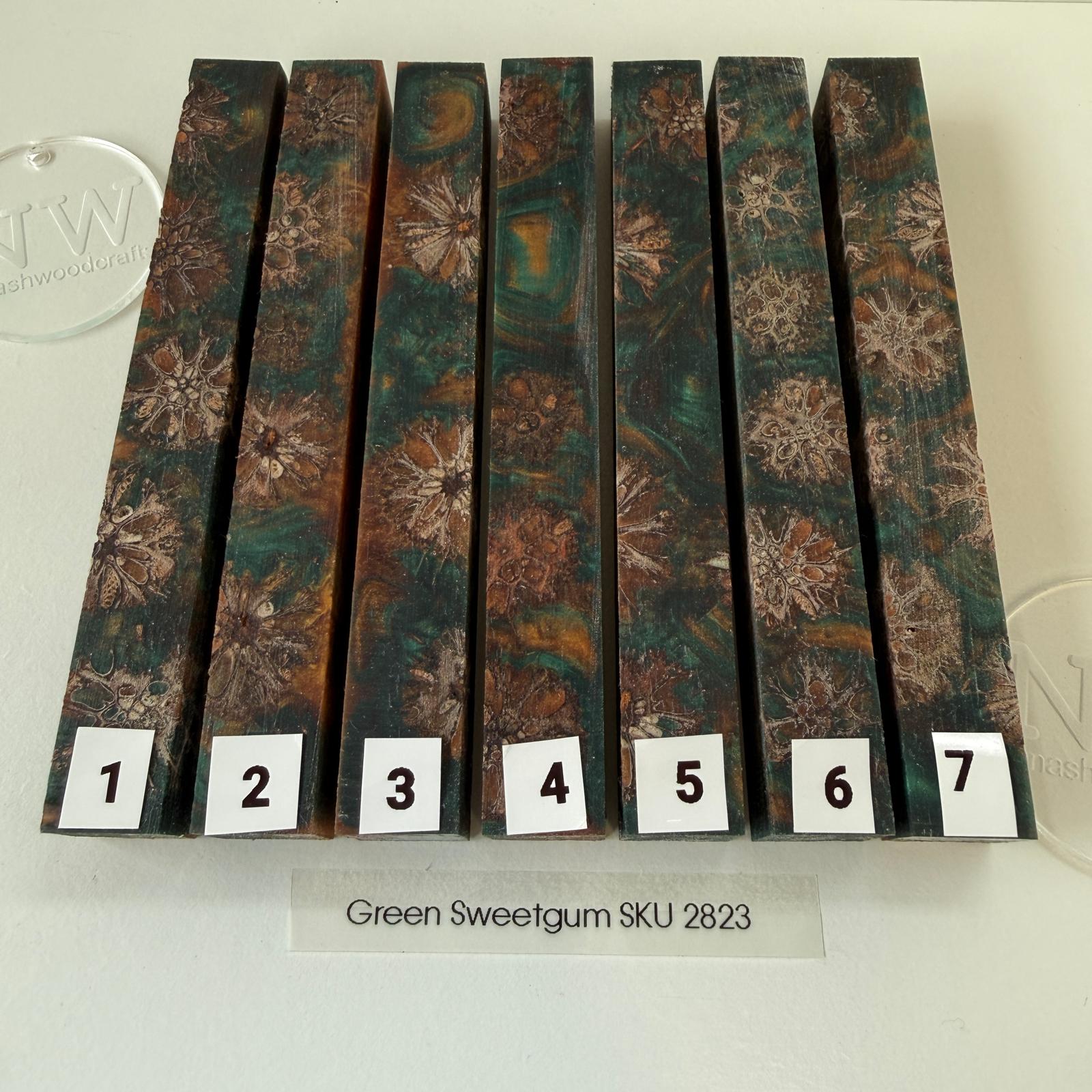 Sweetgum Seeds & Resin pen blank