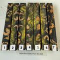 Beech nut and resin pen blanks - Yellow / Black