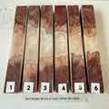 Resin and Red Mallee Pen Blank - White & Gold glitter