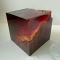 Red malee and Red coloured resin sphere/cube blank