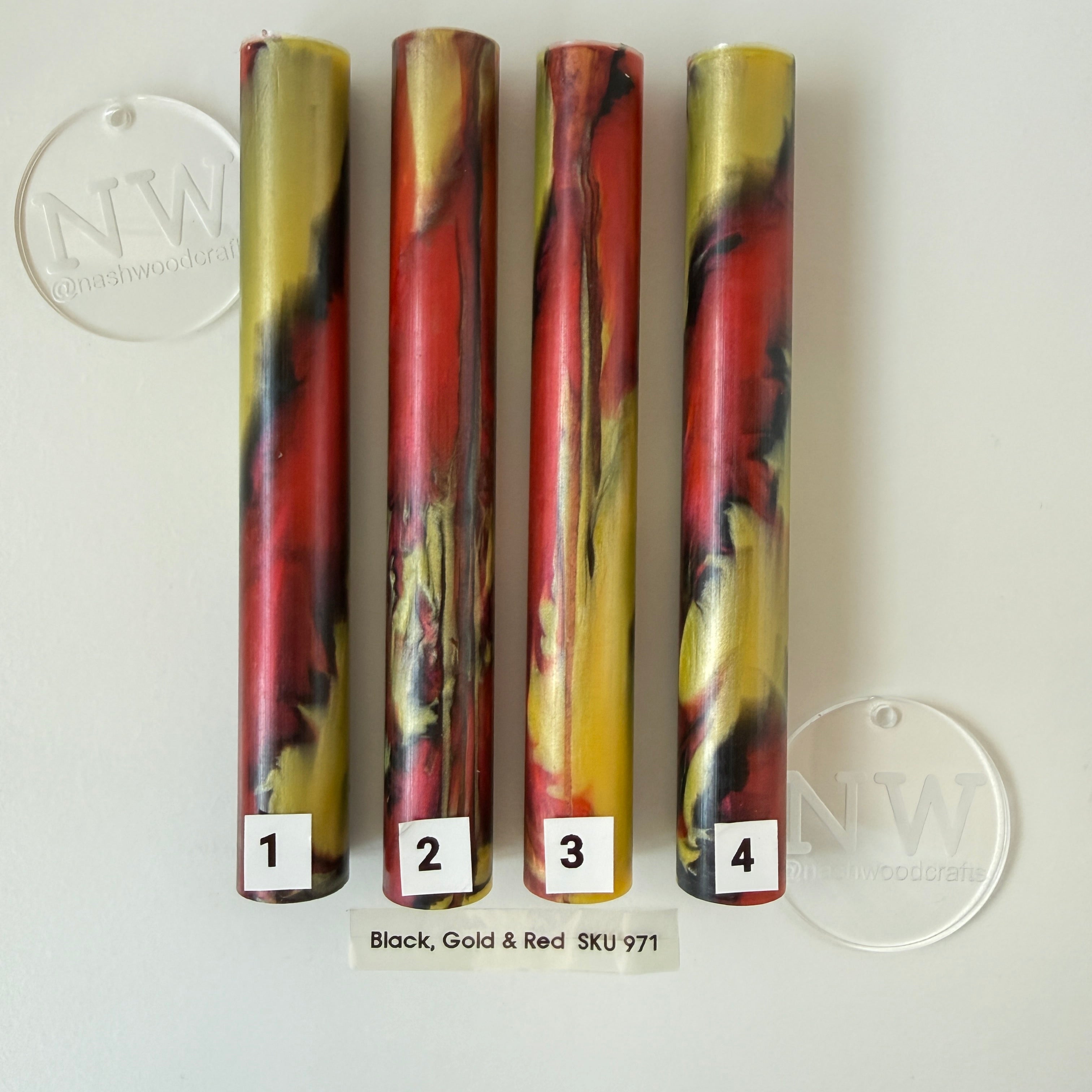 Mixed colour Epoxy pen blanks
