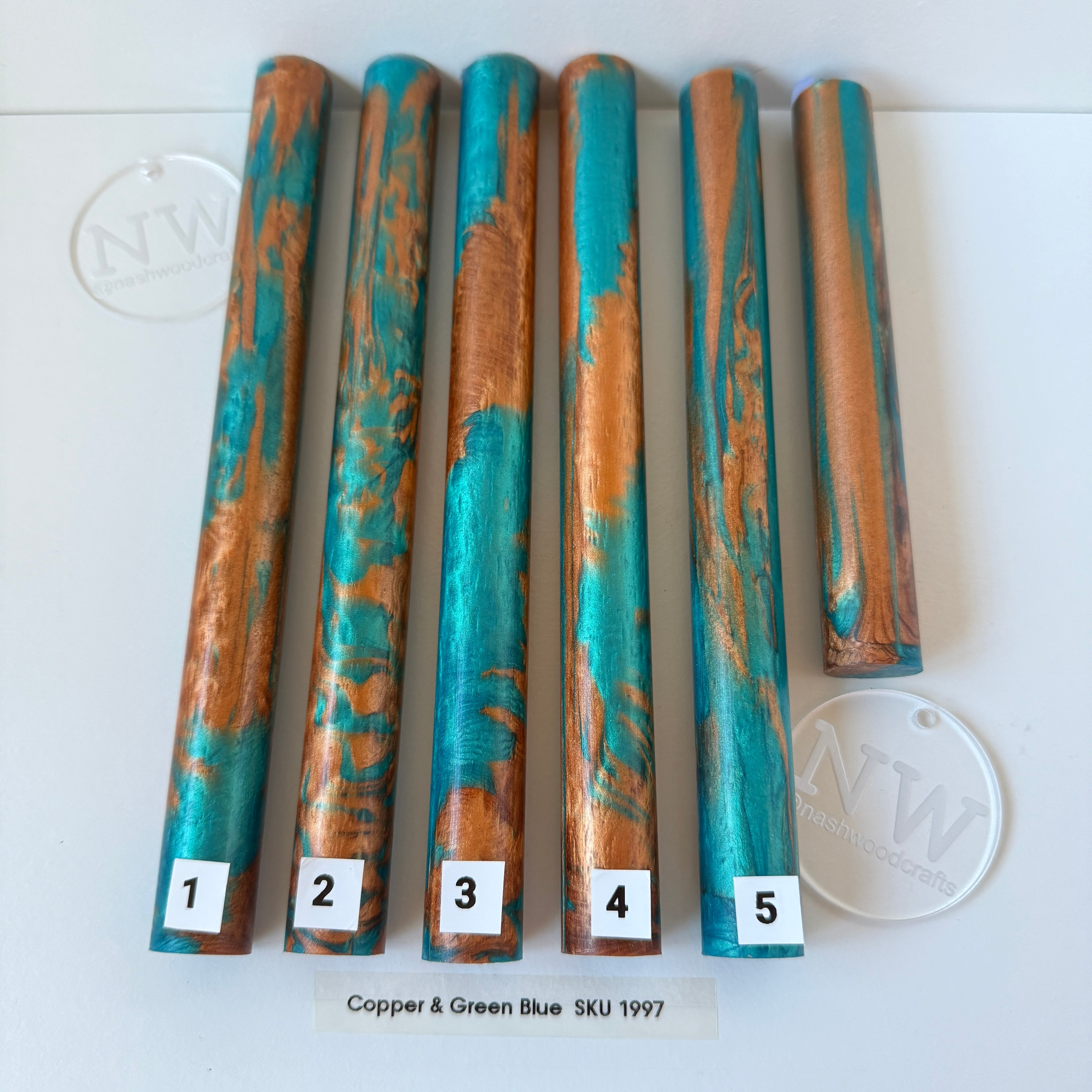 Mixed colour Epoxy pen blanks