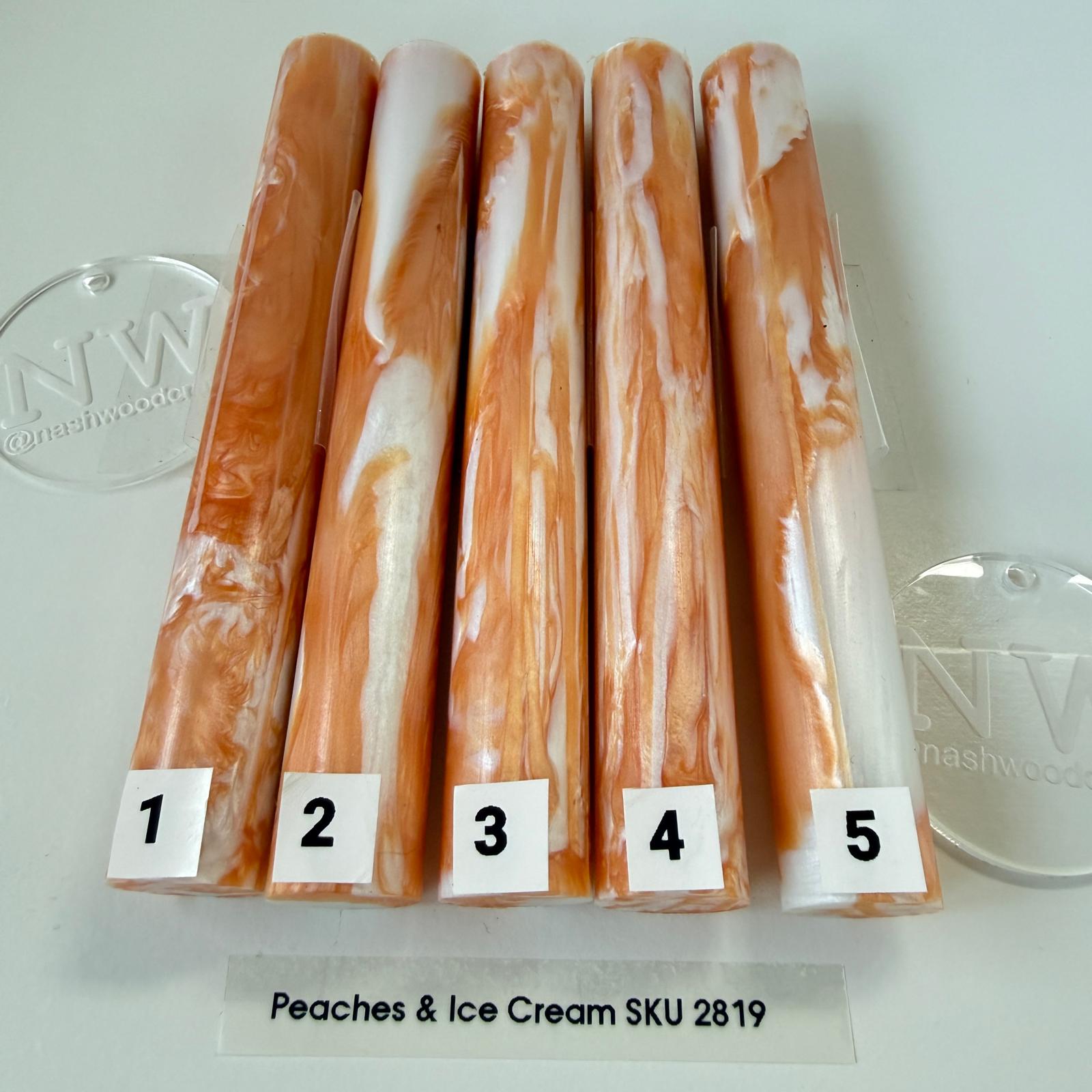 Peaches and ice cream pen blanks