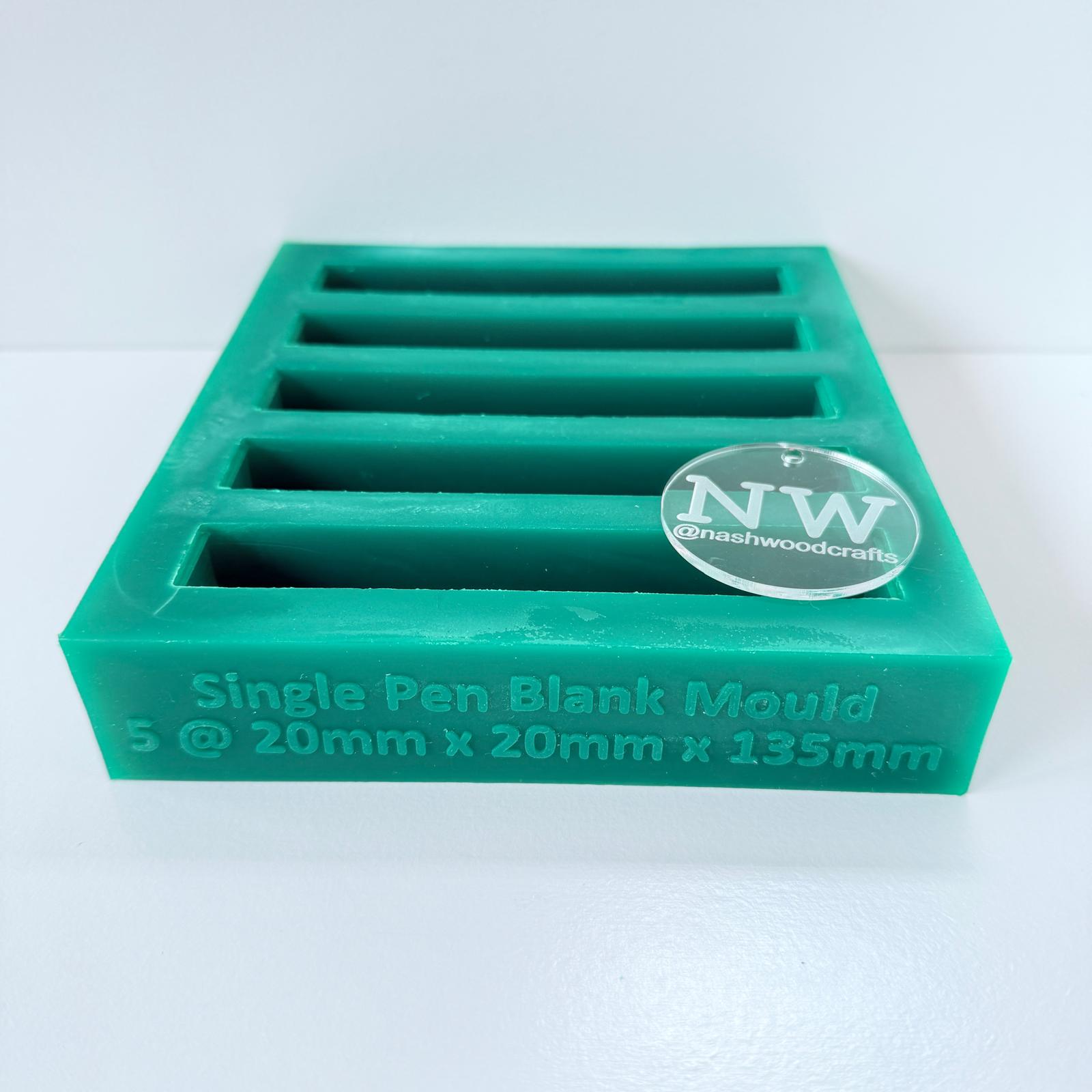 Single Silicone Pen Blank Mould - various sizes