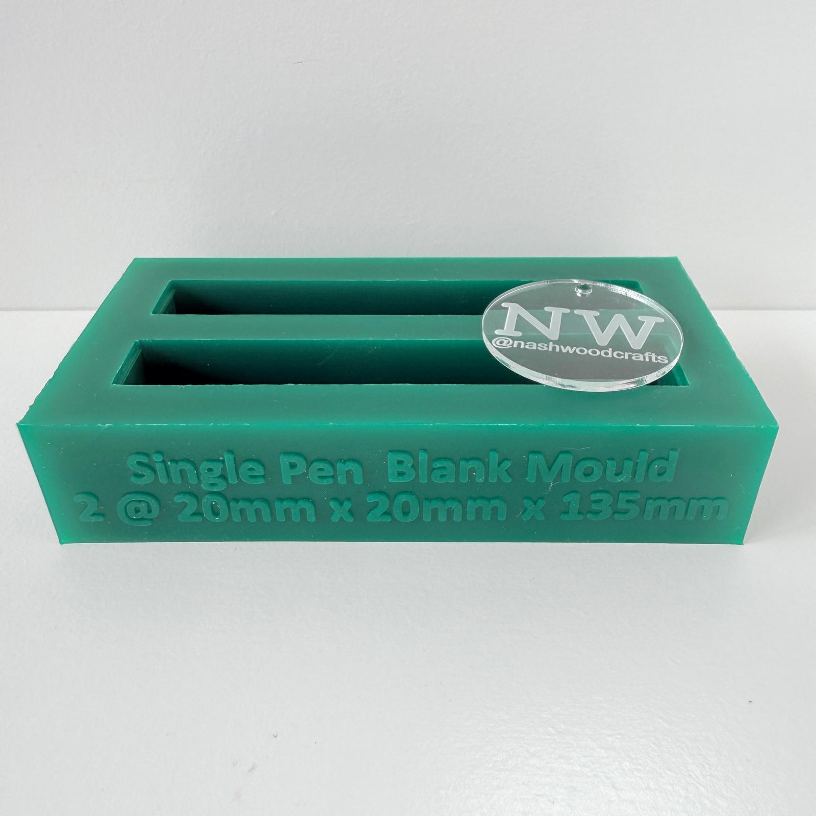 Single Silicone Pen Blank Mould - various sizes