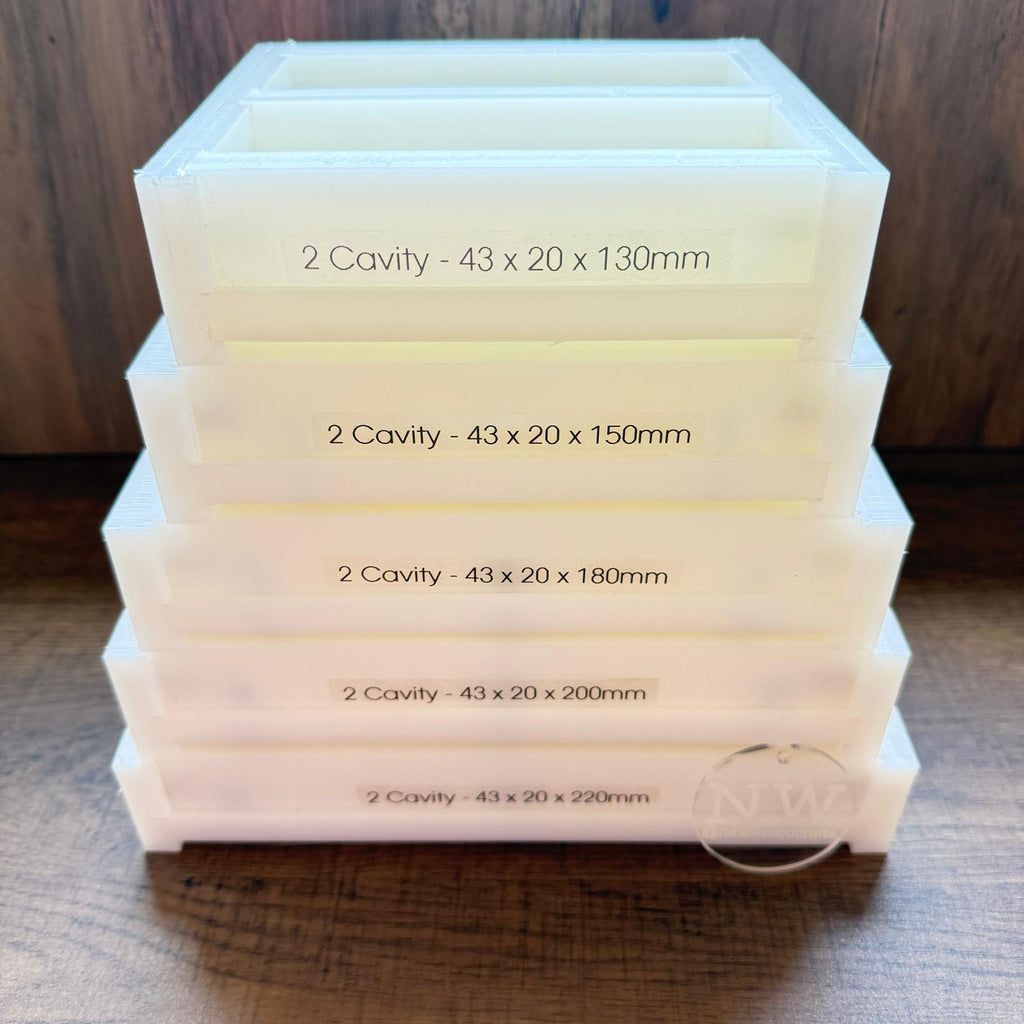 20mm x 43mm Double Pen / Knife Scale Mould - (2 x Cavity)