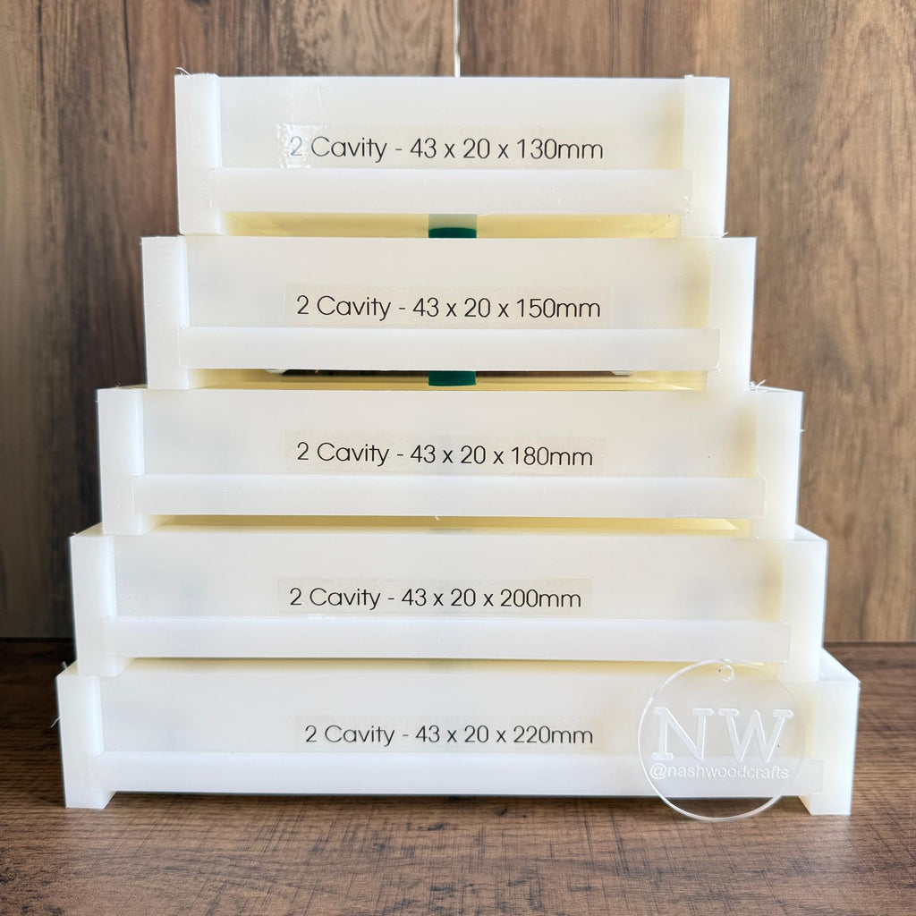 20mm x 43mm Double Pen / Knife Scale Mould - (2 x Cavity)