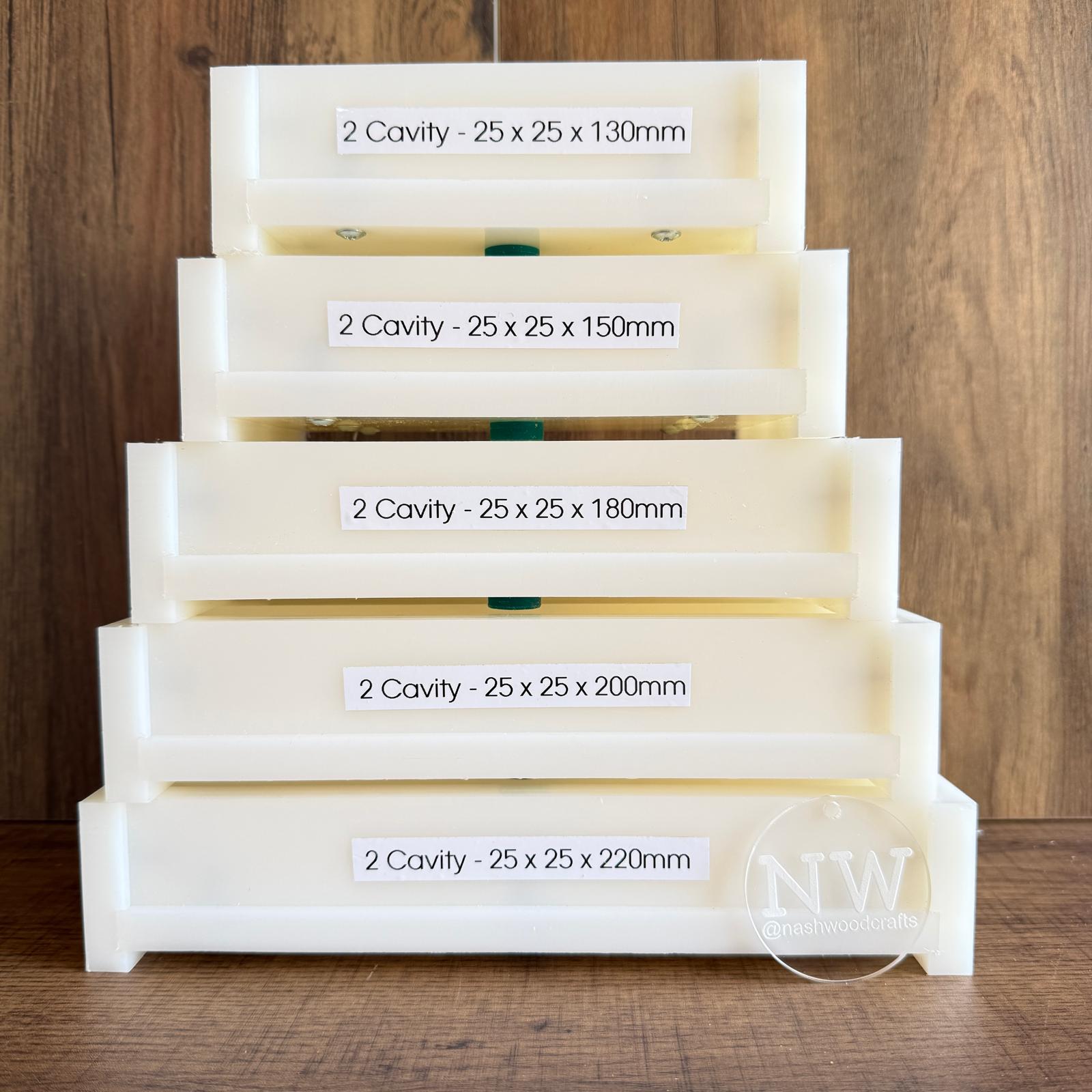 2 Cavity -  25x25mm  Casting Moulds