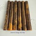 Brown & Orange epoxy pen blanks