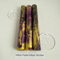 Yellow, Purple & Black epoxy pen blanks
