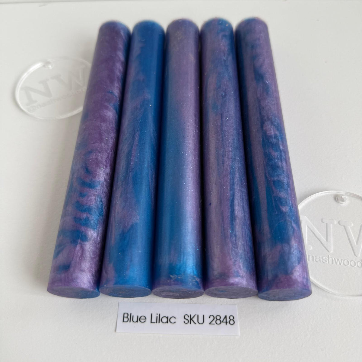 Blue & Lilac epoxy pen blanks