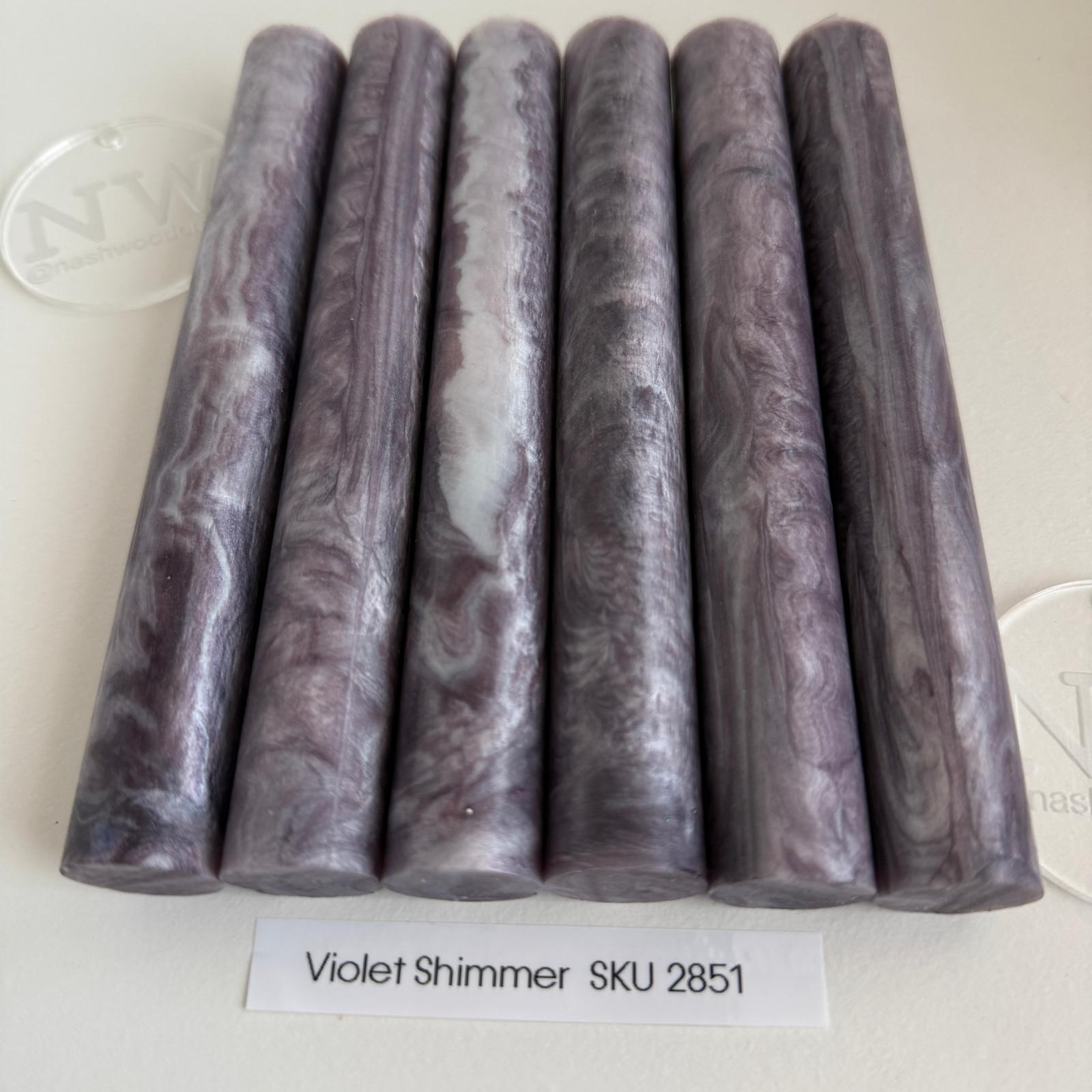 Violet Shimmer epoxy pen blanks