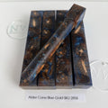 Alder Cone Blue Gold epoxy pen blanks