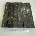 Alder Cone Green purple epoxy pen blanks