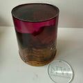 Yellow Box Burr and Red coloured resin Egg blank