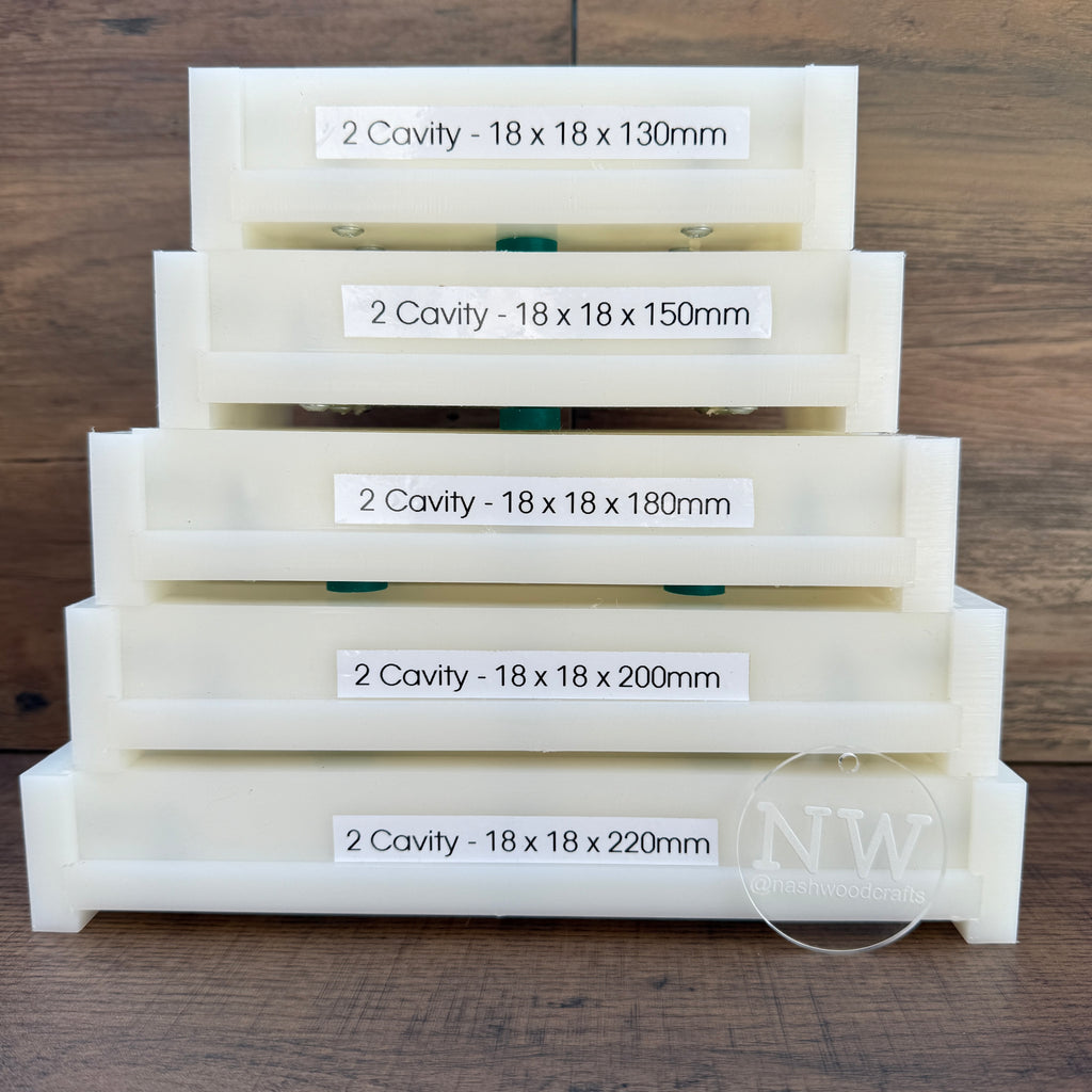 18 x 18mm Pen Blank Casting mould - (2 x Cavity)