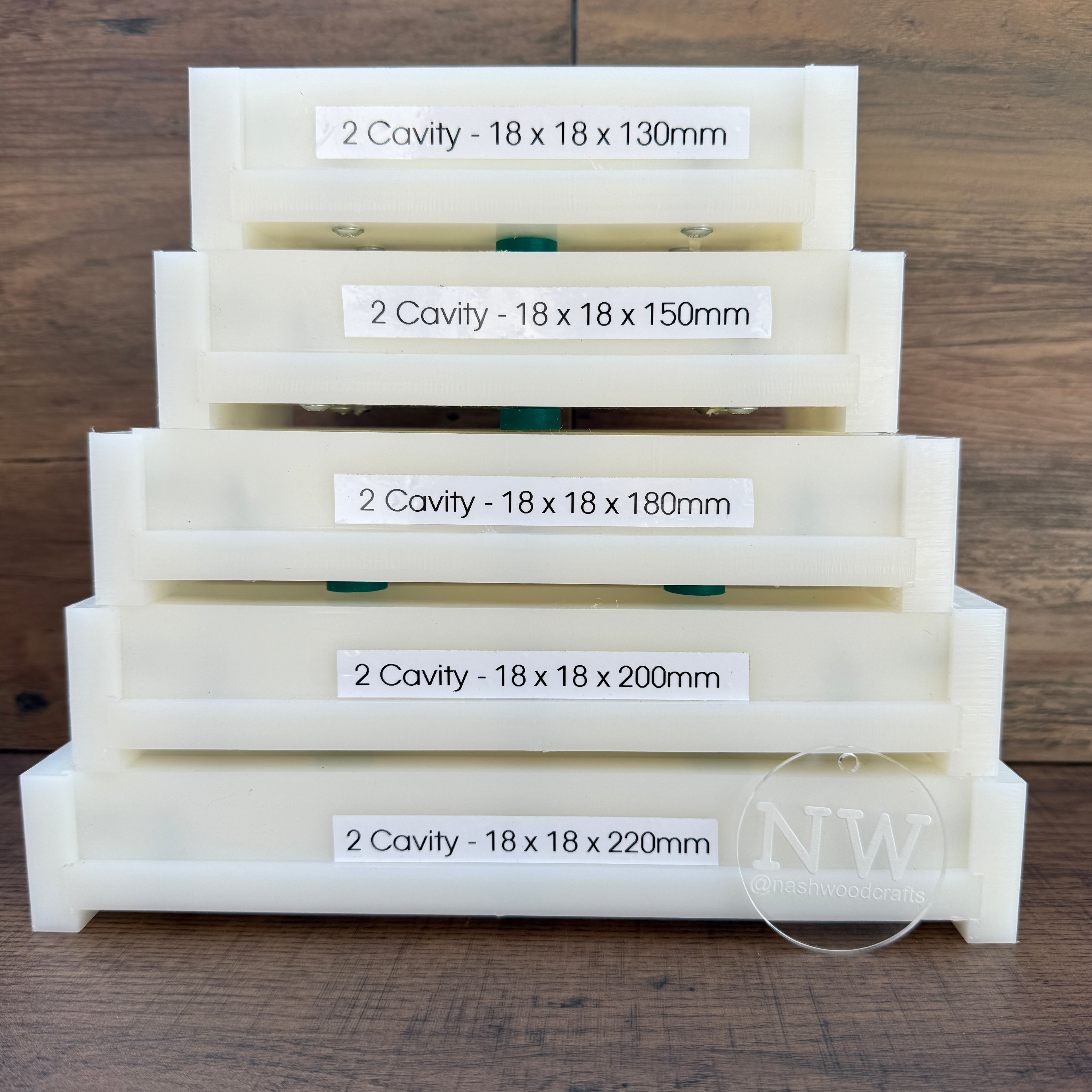 18 x 18mm Pen Blank Casting mould - (2 x Cavity)