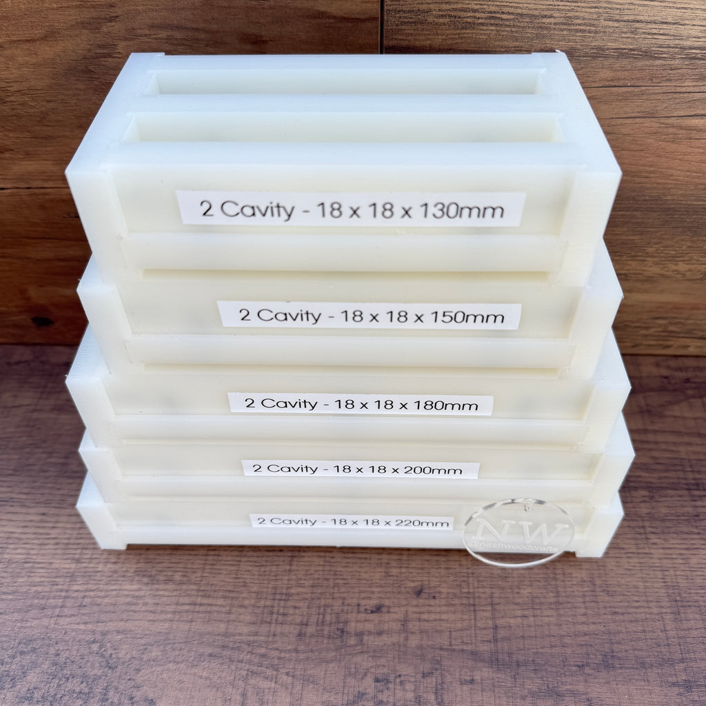 18 x 18mm Pen Blank Casting mould - (2 x Cavity)
