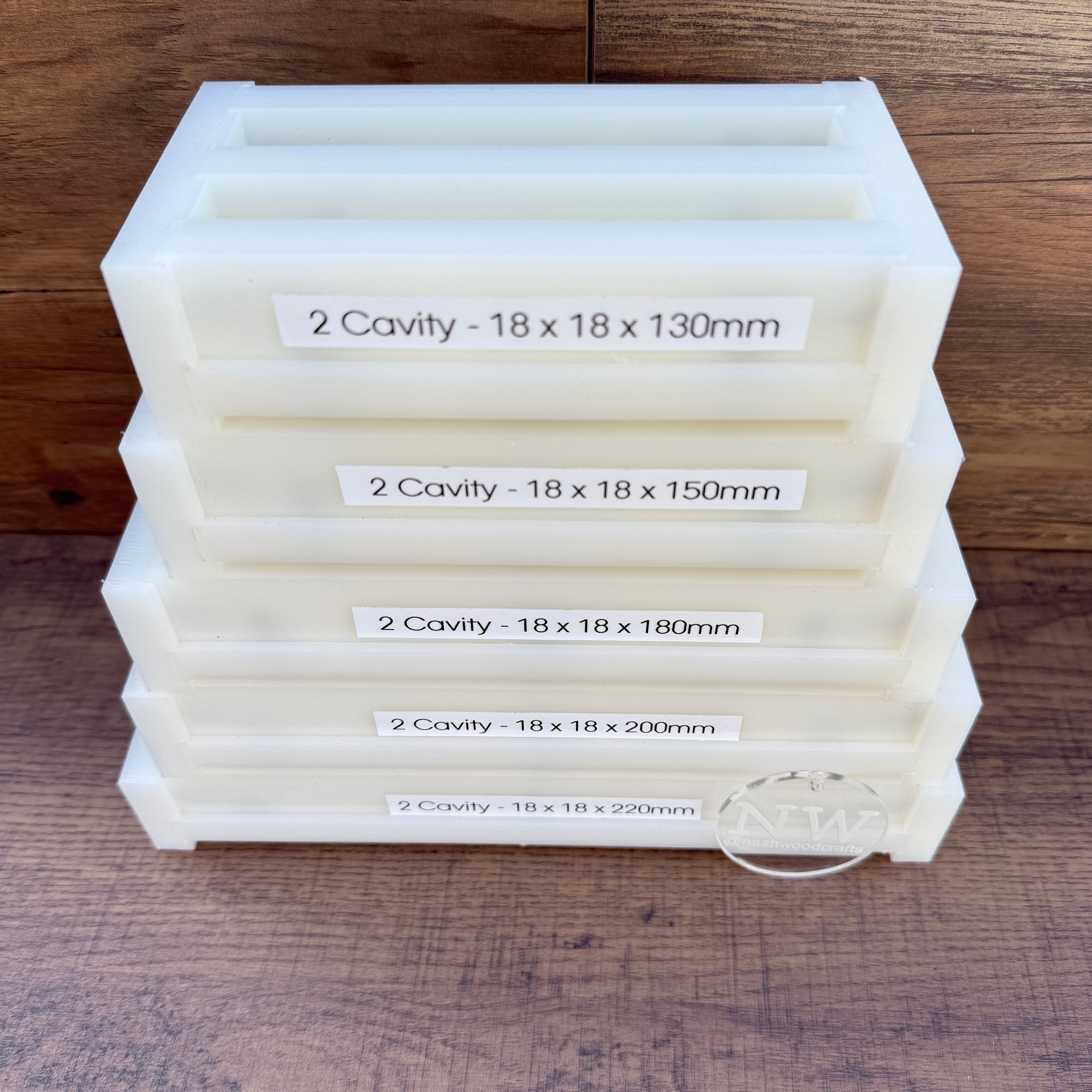 18 x 18mm Pen Blank Casting mould - (2 x Cavity)
