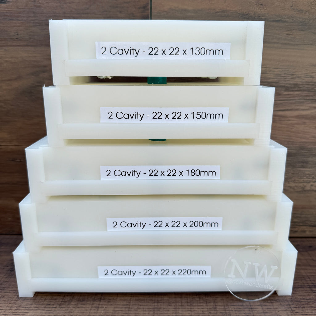 22 x 22mm Pen Blank Casting mould - (2 x Cavities)