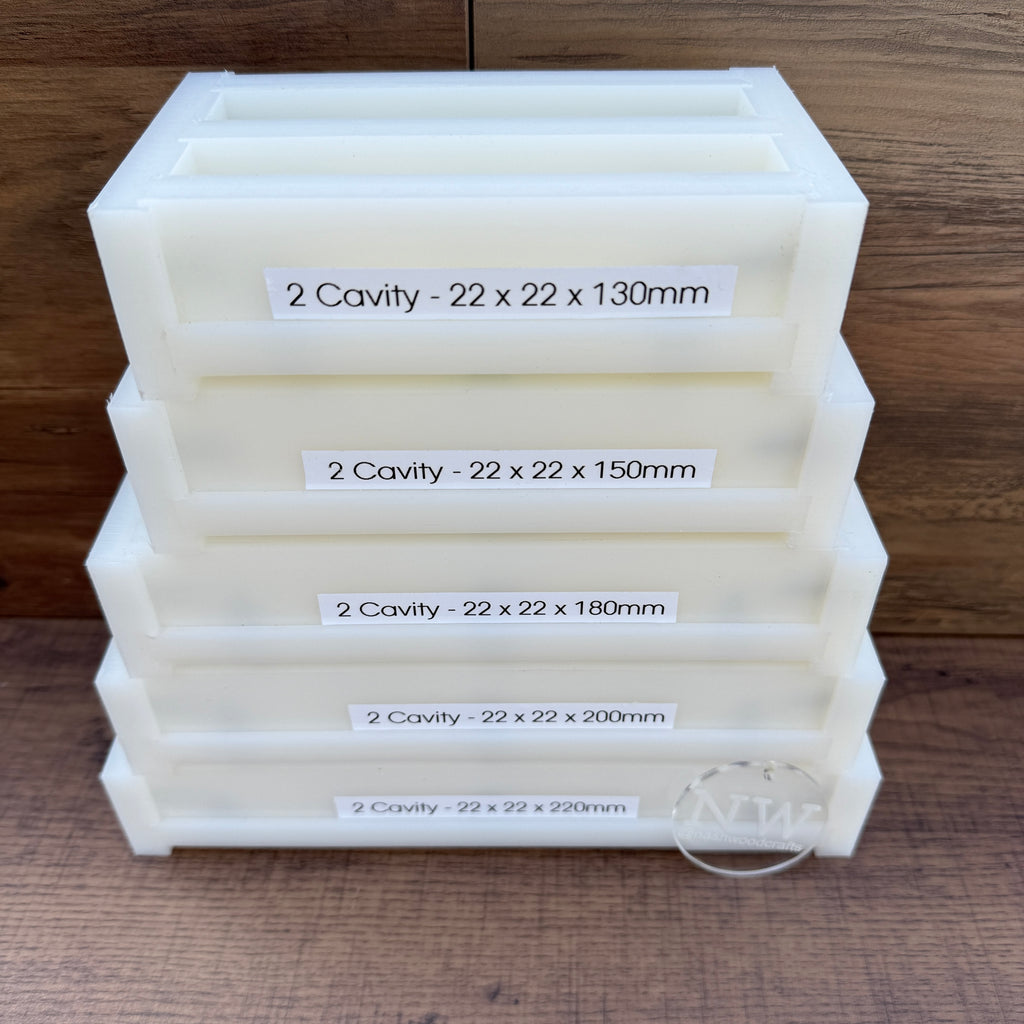 22 x 22mm Pen Blank Casting mould - (2 x Cavities)