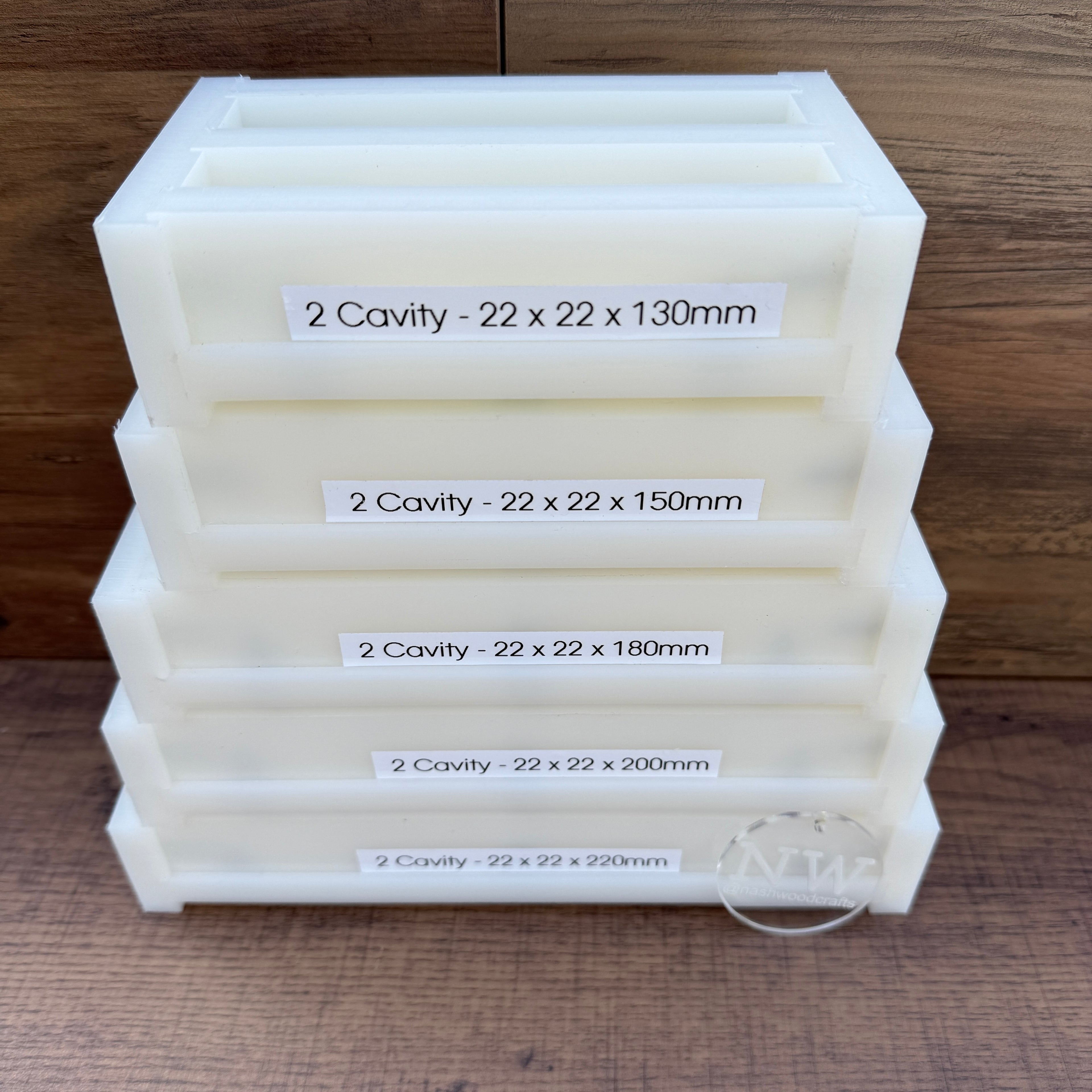 22 x 22mm Pen Blank Casting mould - (2 x Cavities)