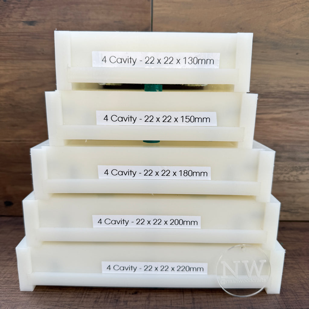 22 x 22mm Pen Blank Casting mould - (4 x Cavities)
