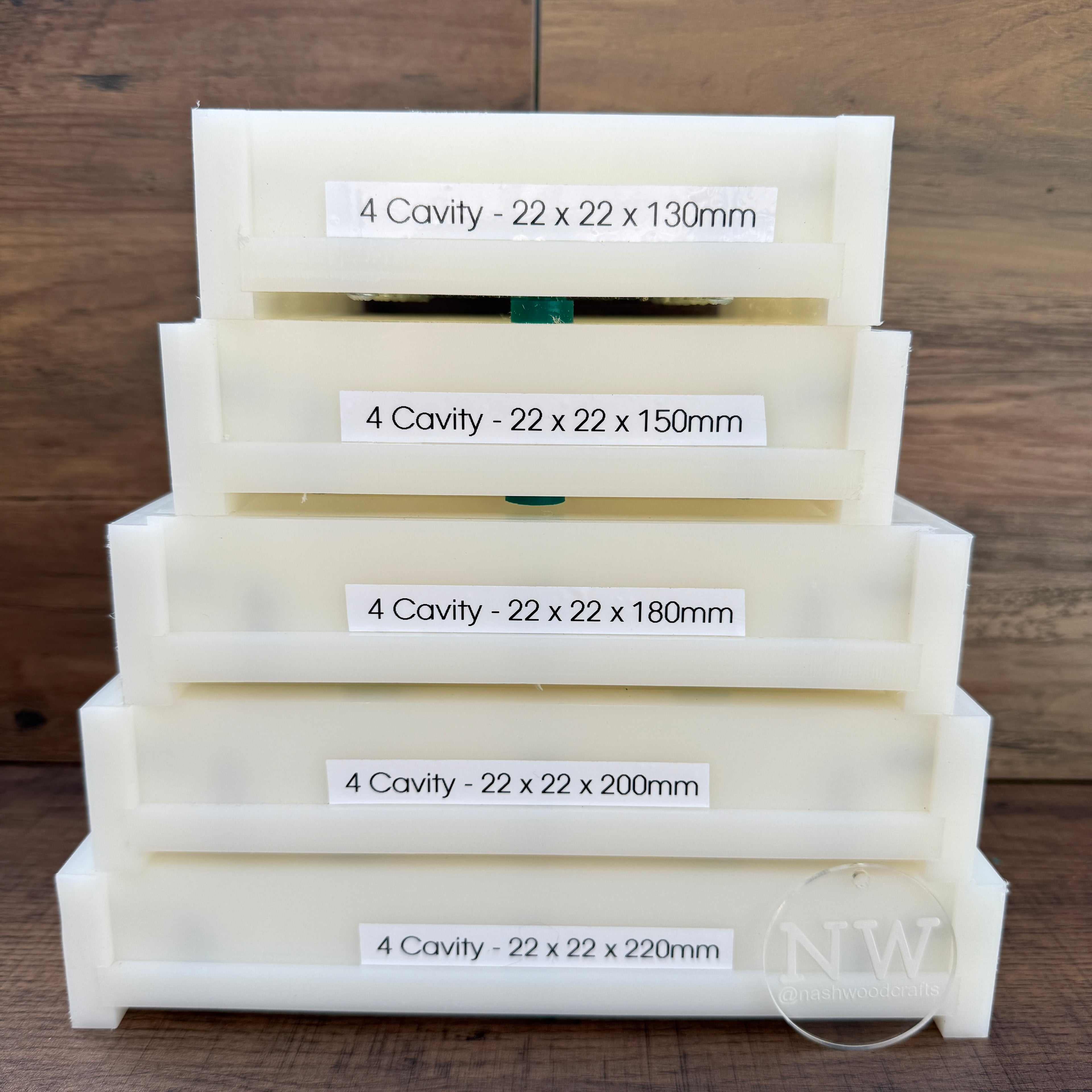 22 x 22mm Pen Blank Casting mould - (4 x Cavities)