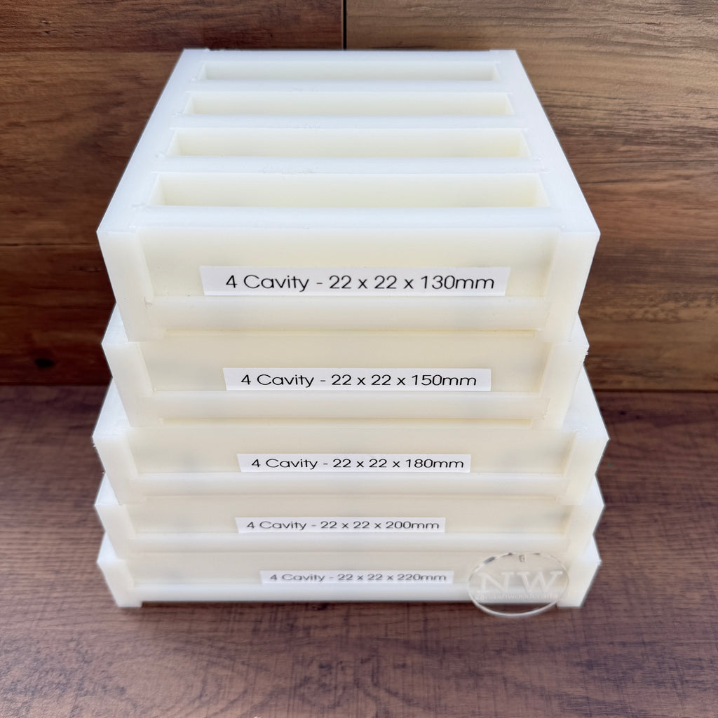 22 x 22mm Pen Blank Casting mould - (4 x Cavities)