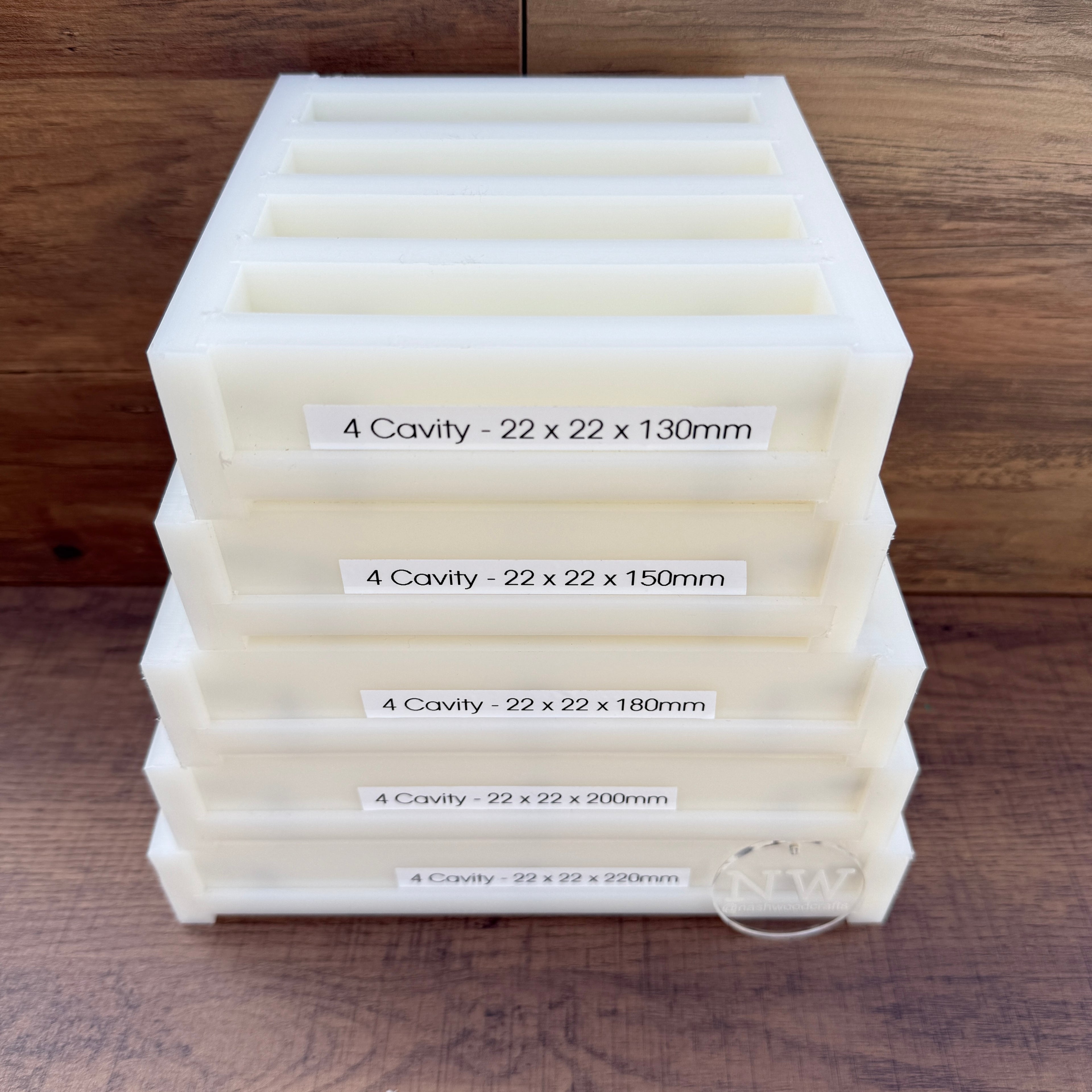 22 x 22mm Pen Blank Casting mould - (4 x Cavities)
