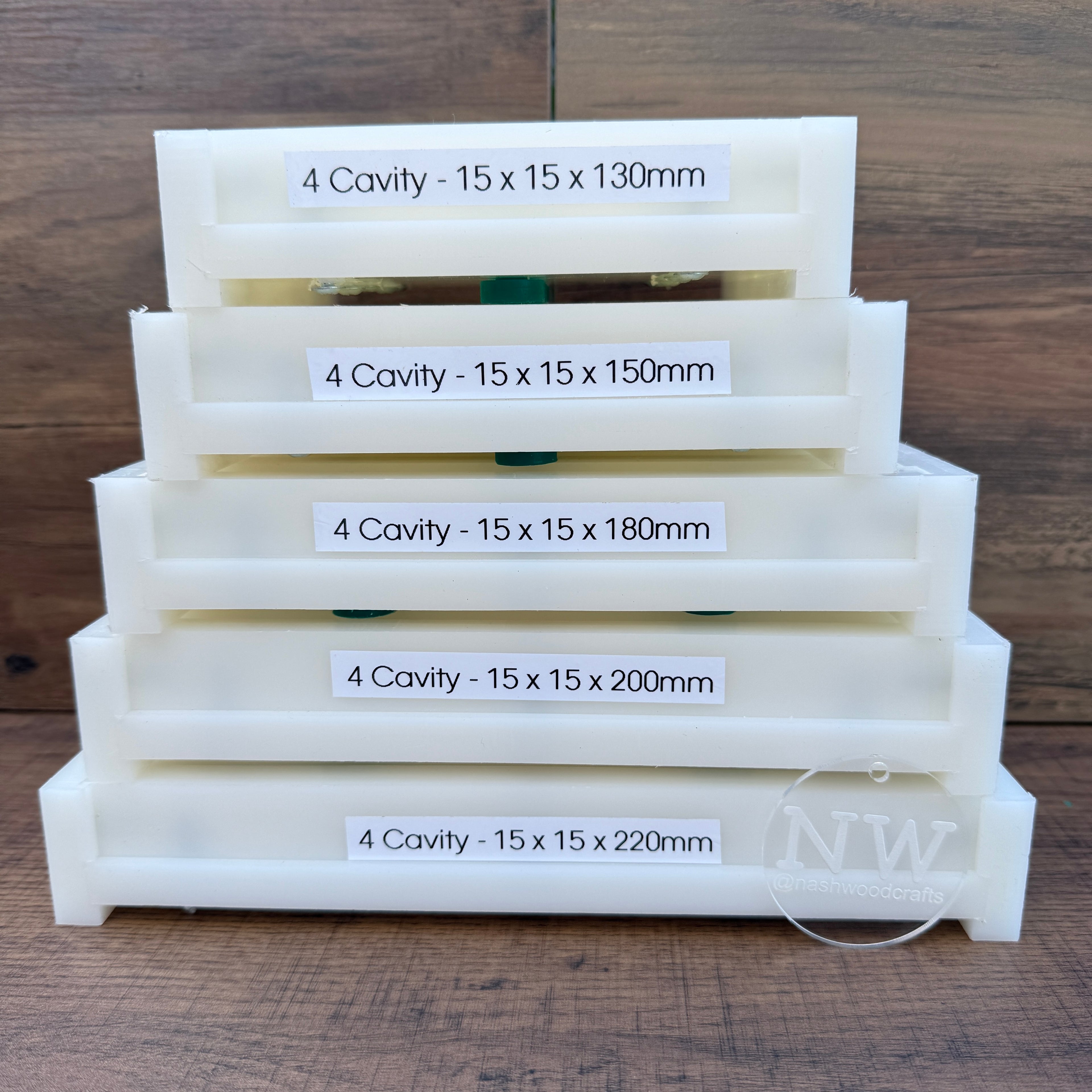 15 x 15mm (4 Cavity)  Pen Blank Casting mould