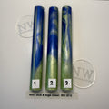 navy blue and sage green pen blanks