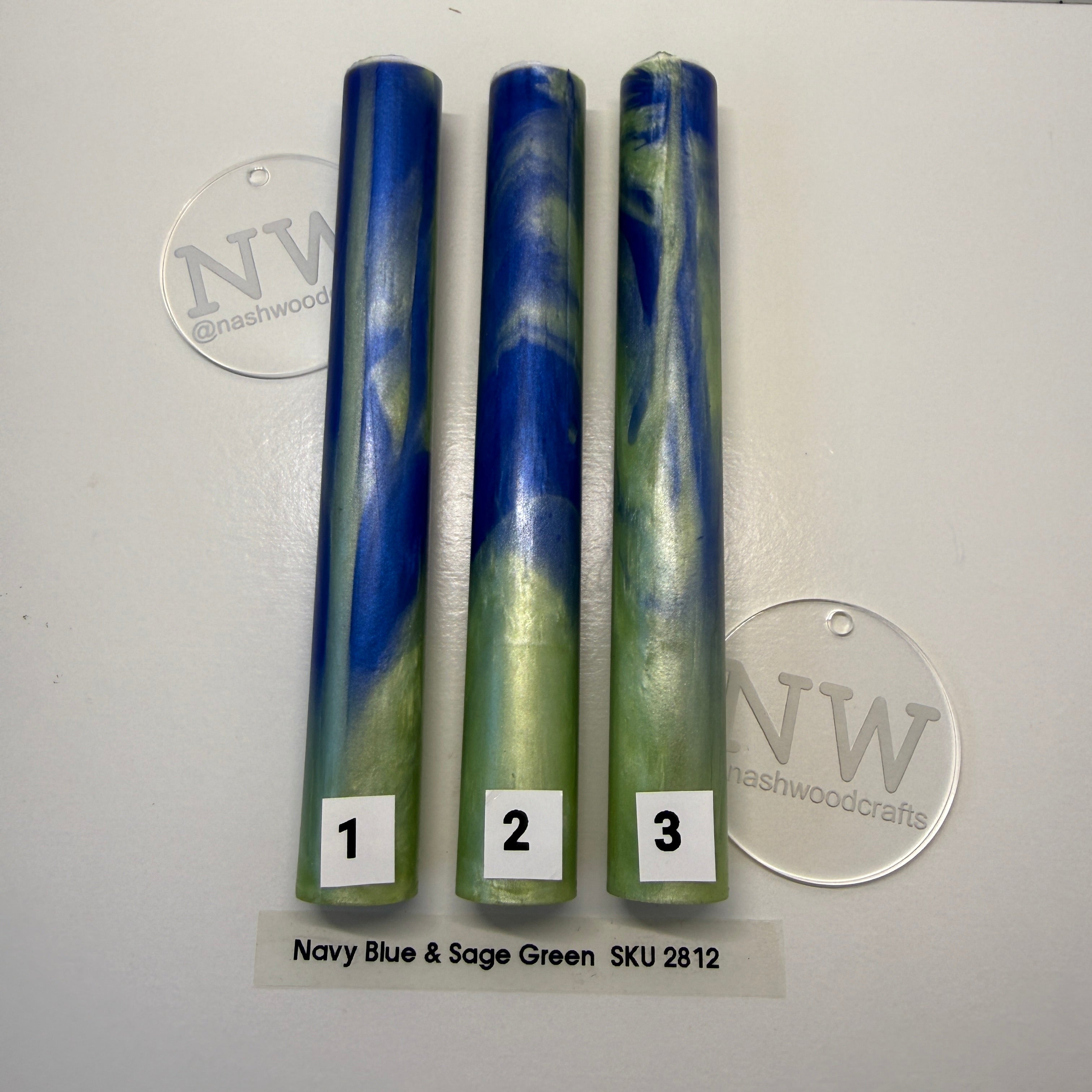 Mixed colour Epoxy pen blanks